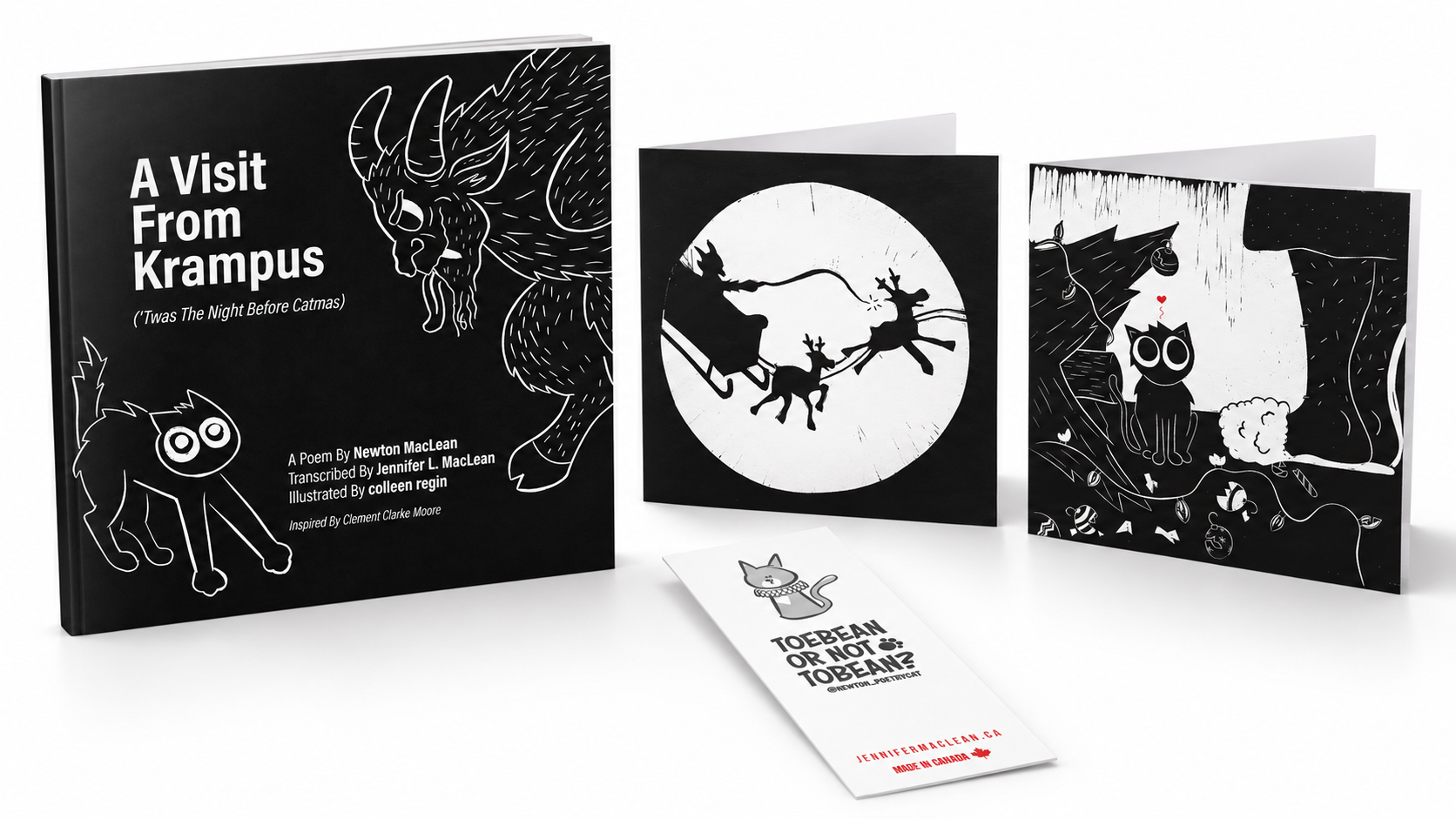 Teamwork — The timeline was insane. Custom linocuts, a new imprint, an ISBN, a bar code, six greeting cards, a bookmark for good measure, and an ecommerce site we insist on calling SHOW-PIFFY.